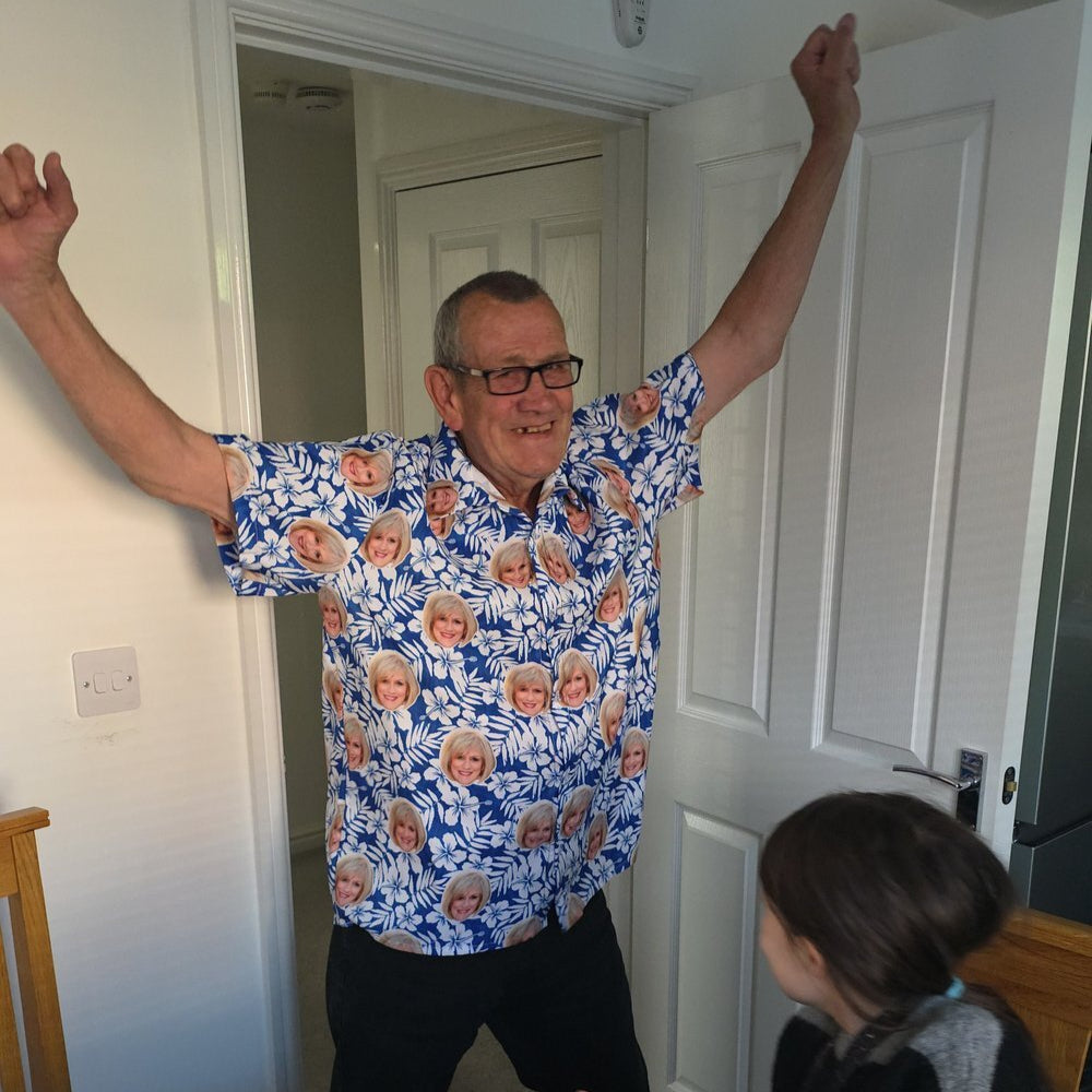 Blue Custom Hawaiian Shirt