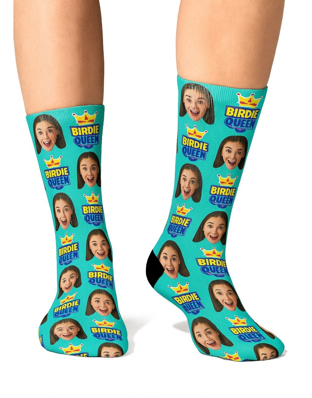 Birdie King personalised golf Socks featuring your face