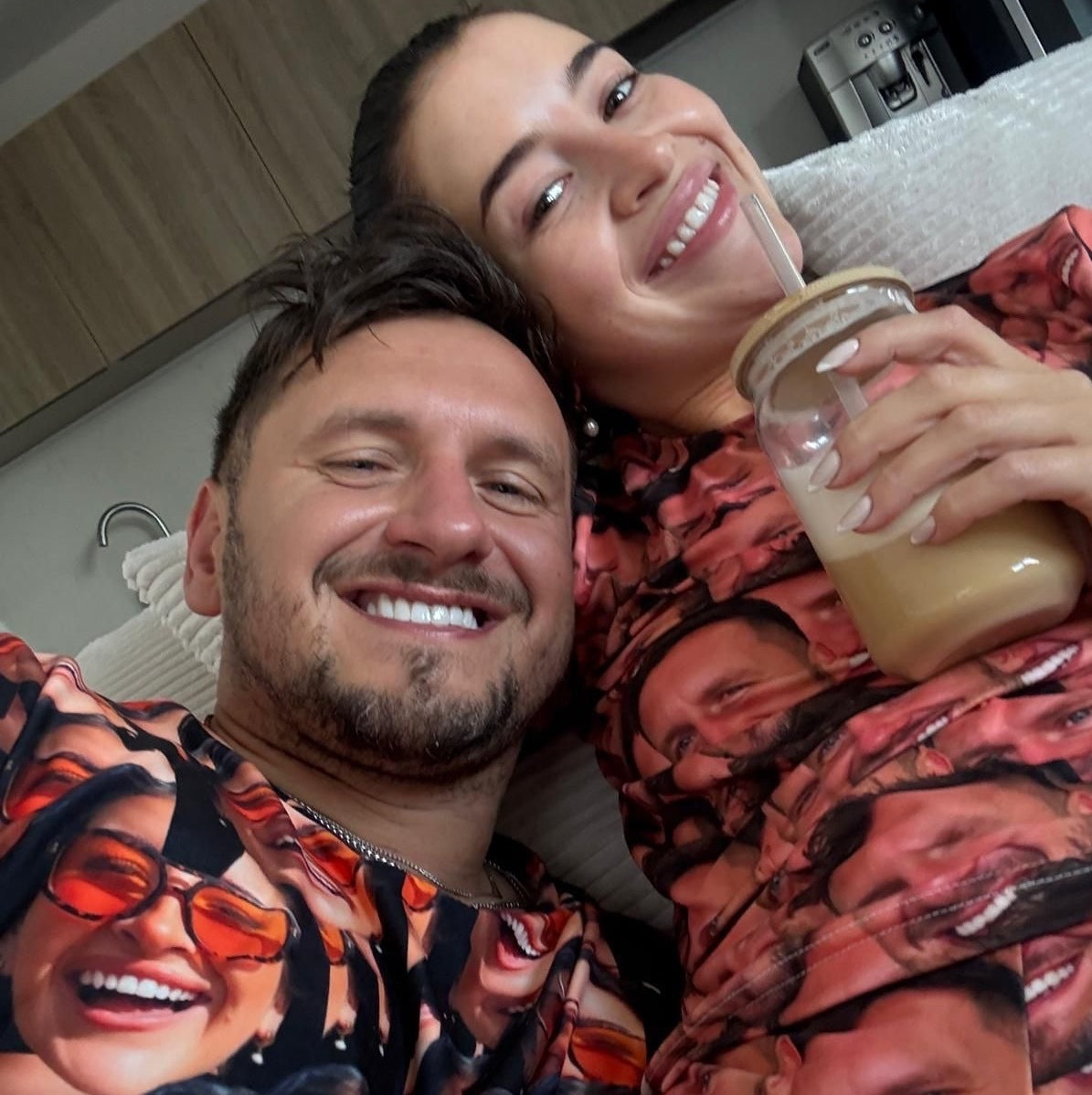 Men's Face Mash Pyjamas - Shorts Set