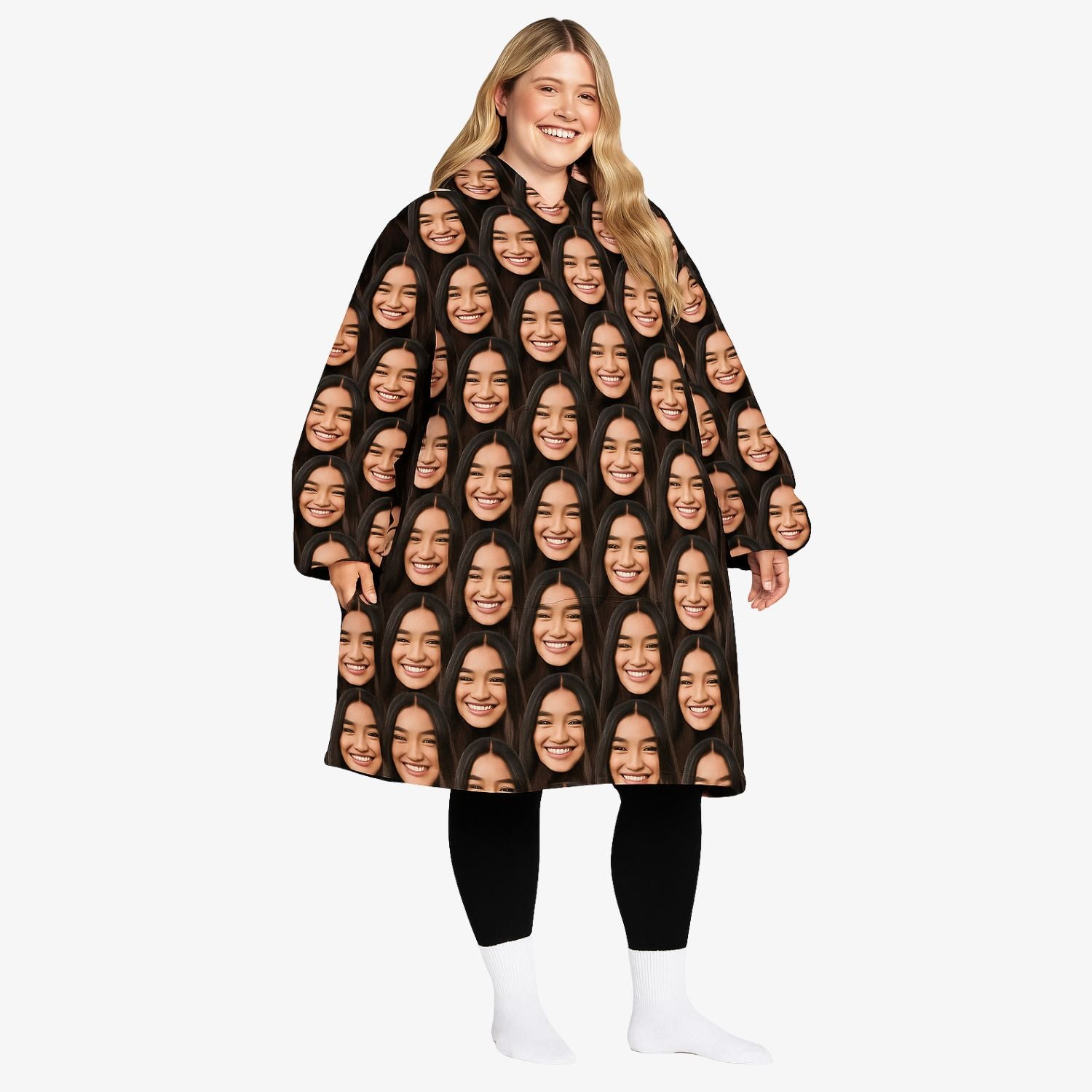 Face Mash personalised Hoodie Blanket