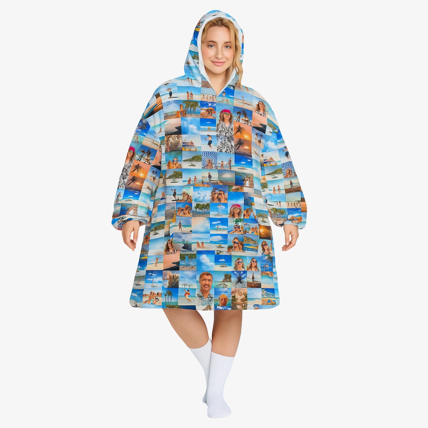 Photo custom Hoodie Blanket