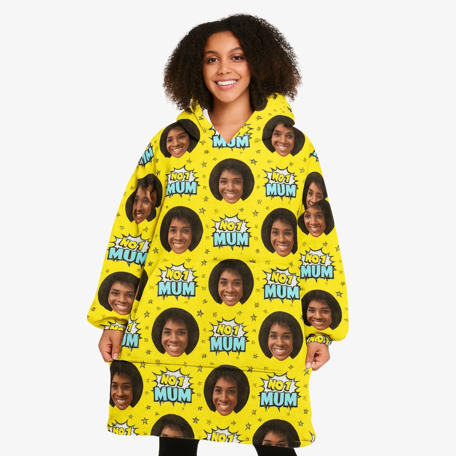 Number 1 Mum Hoodie Blanket