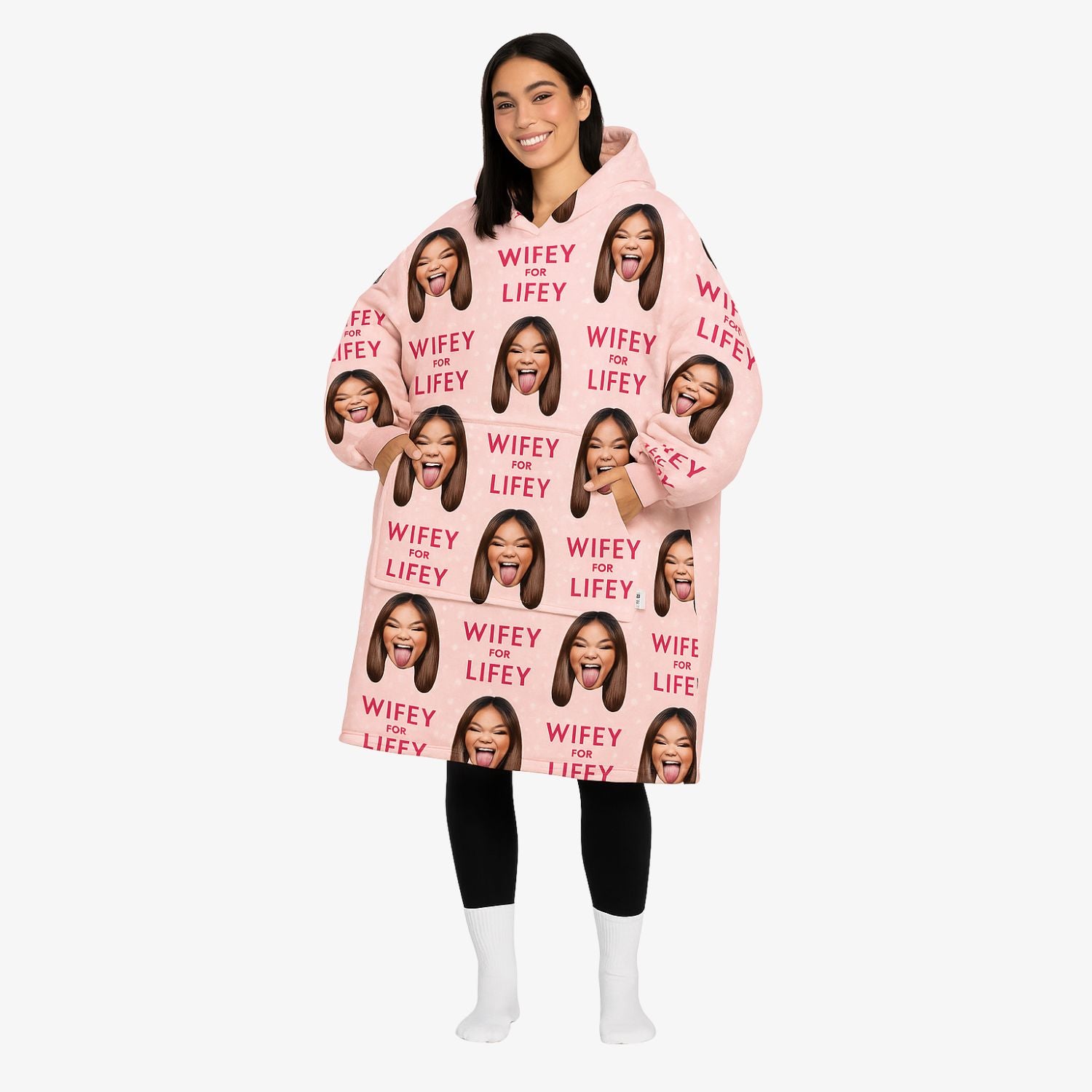Wifey for Lifey Hoodie Blanket