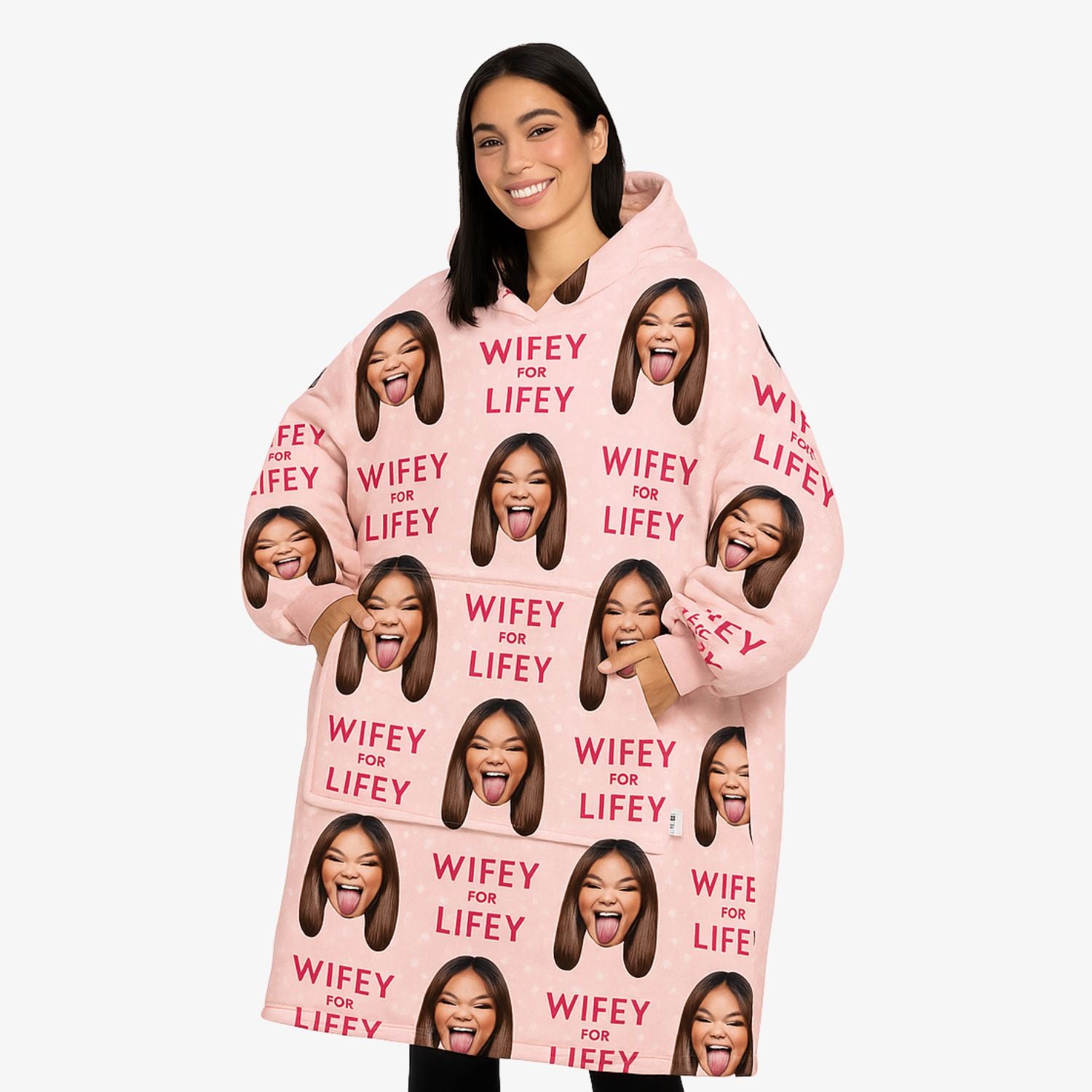 Wifey for Lifey Hoodie Blanket