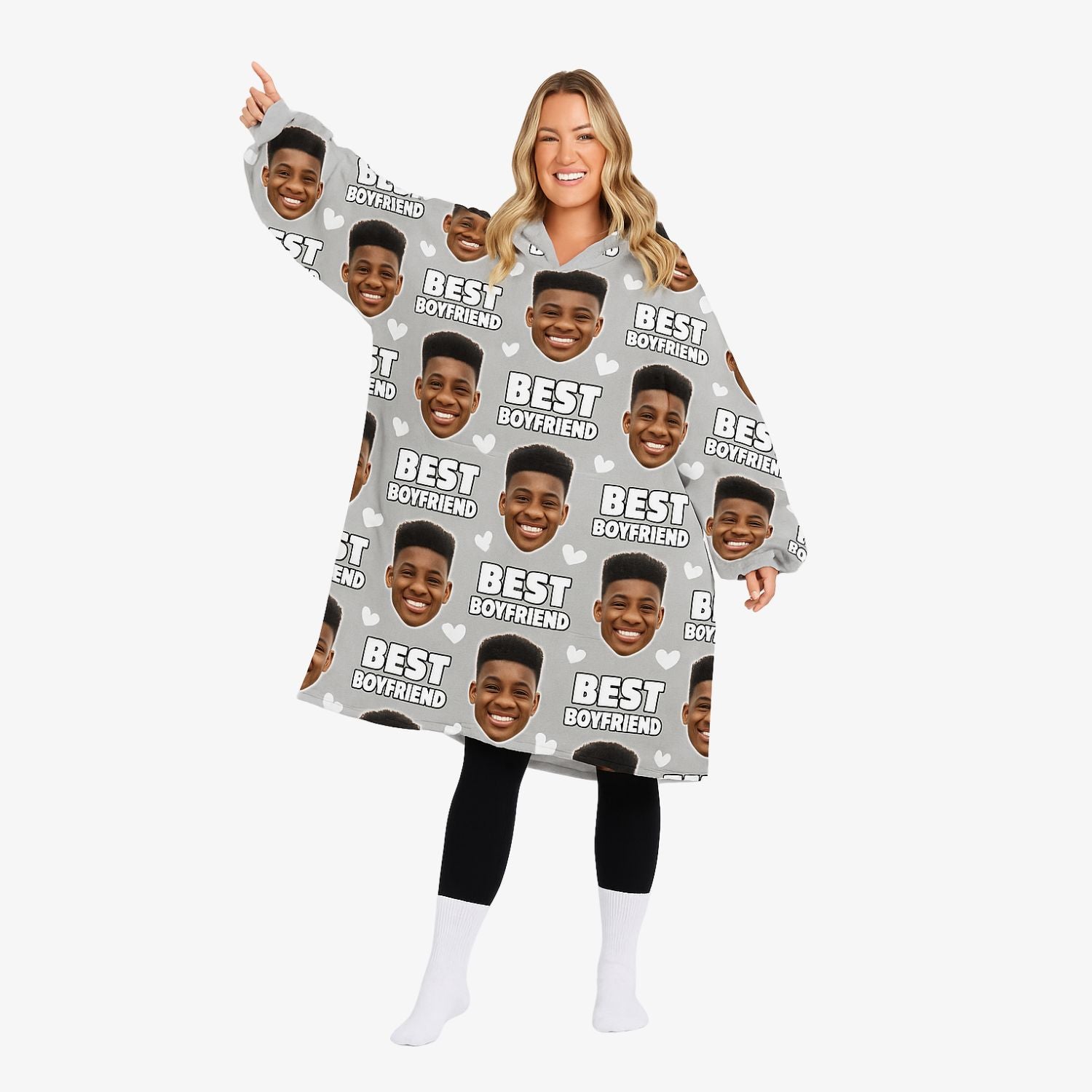 Best Boyfriend Hoodie Blanket
