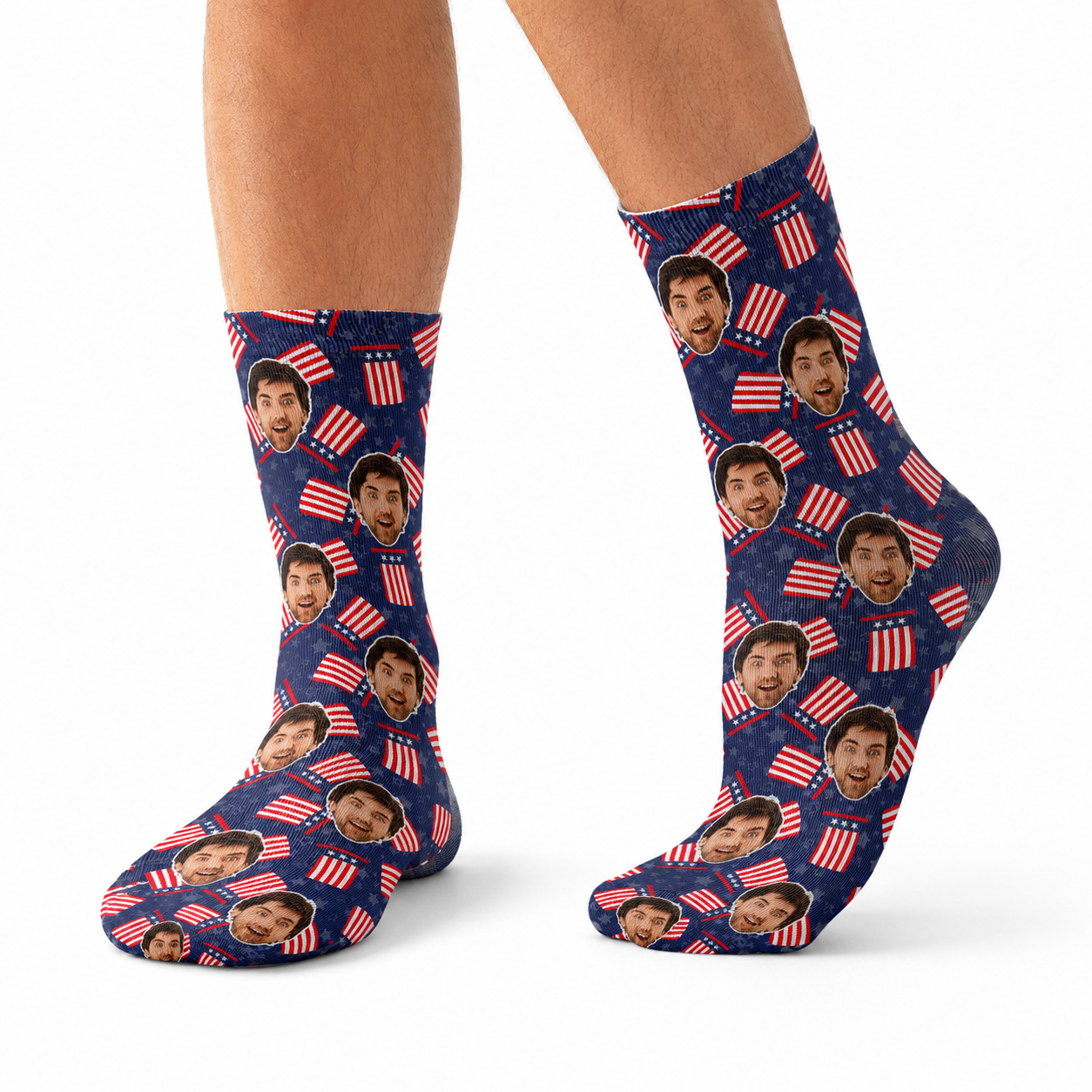 American Flag Top Hat Socks