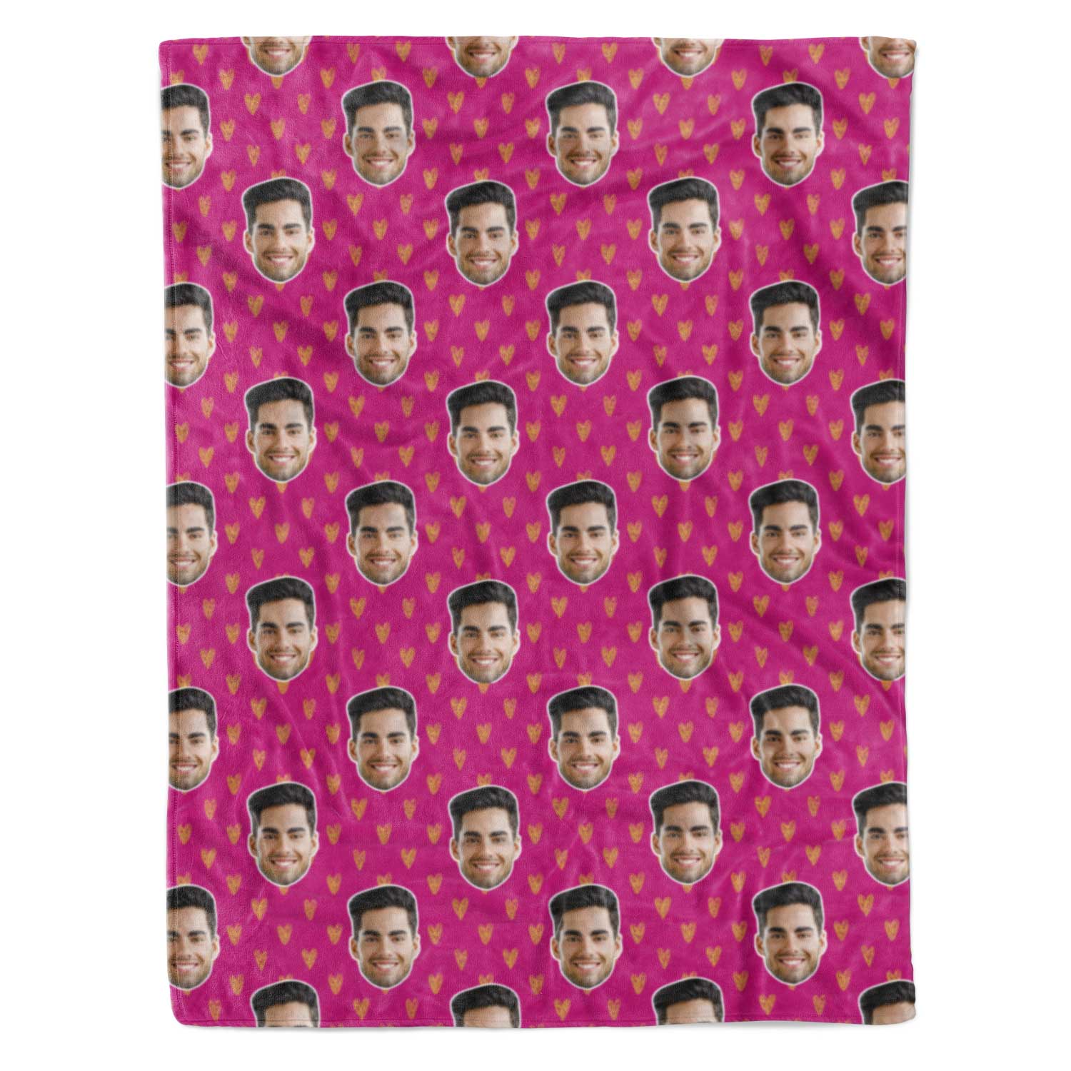 Gold Hearts Personalised Blanket