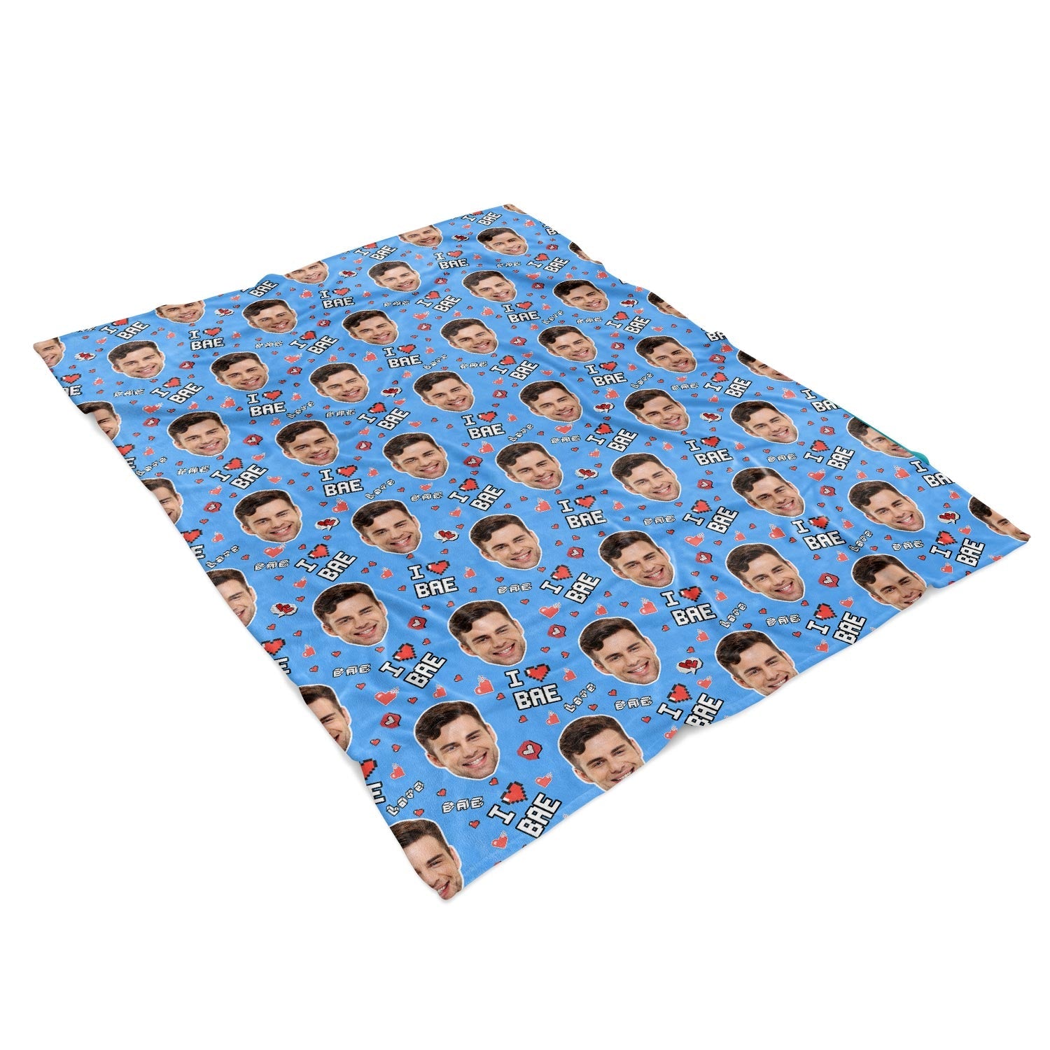 I Love Bae Personalised Blanket