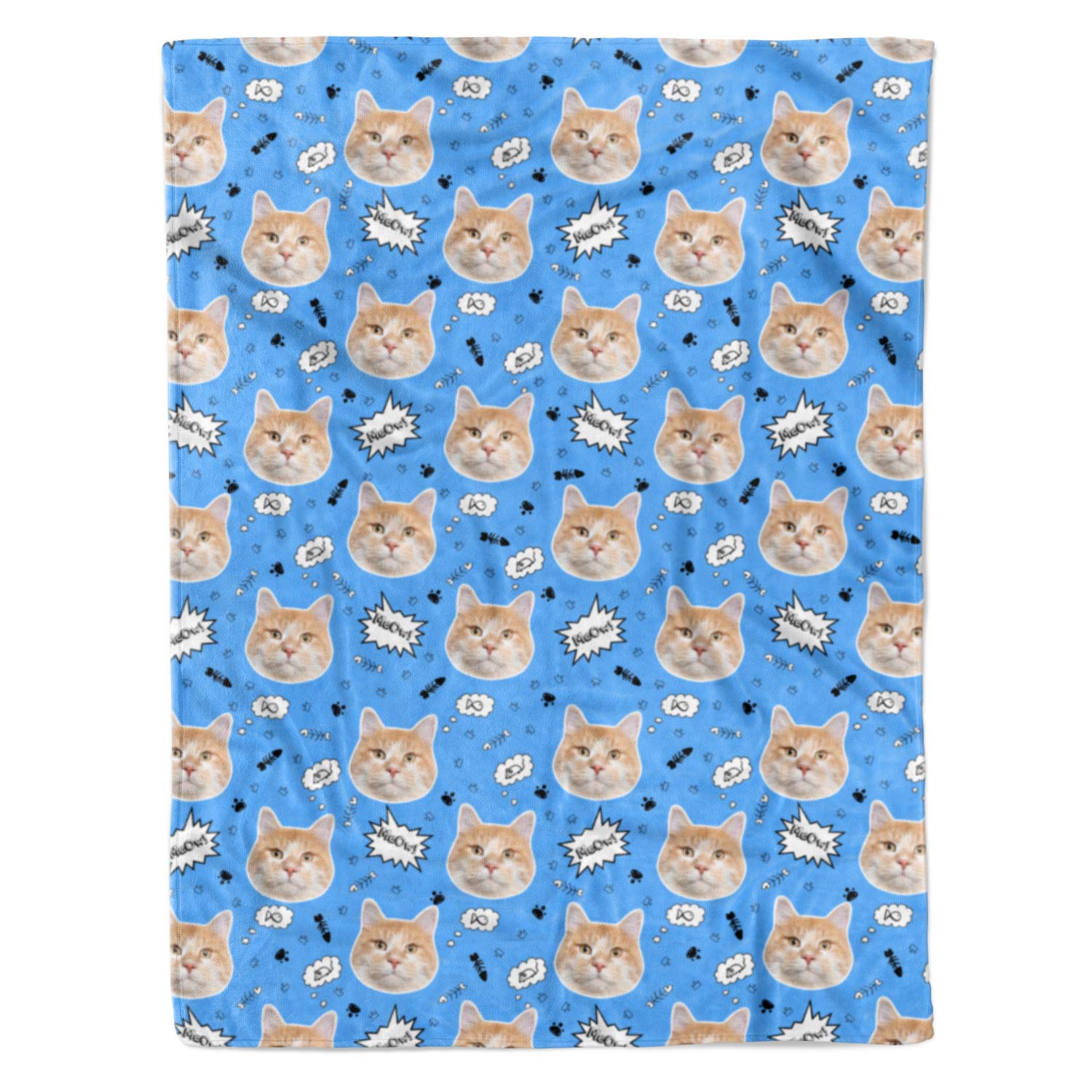 Meow Cat Personalised Blanket
