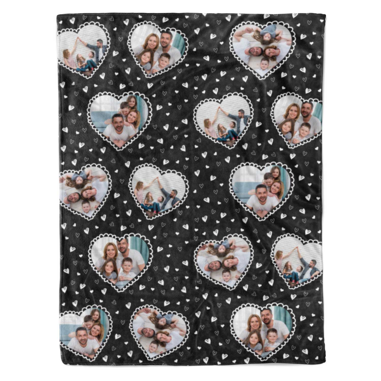 Lace Heart Collage Personalised Blanket