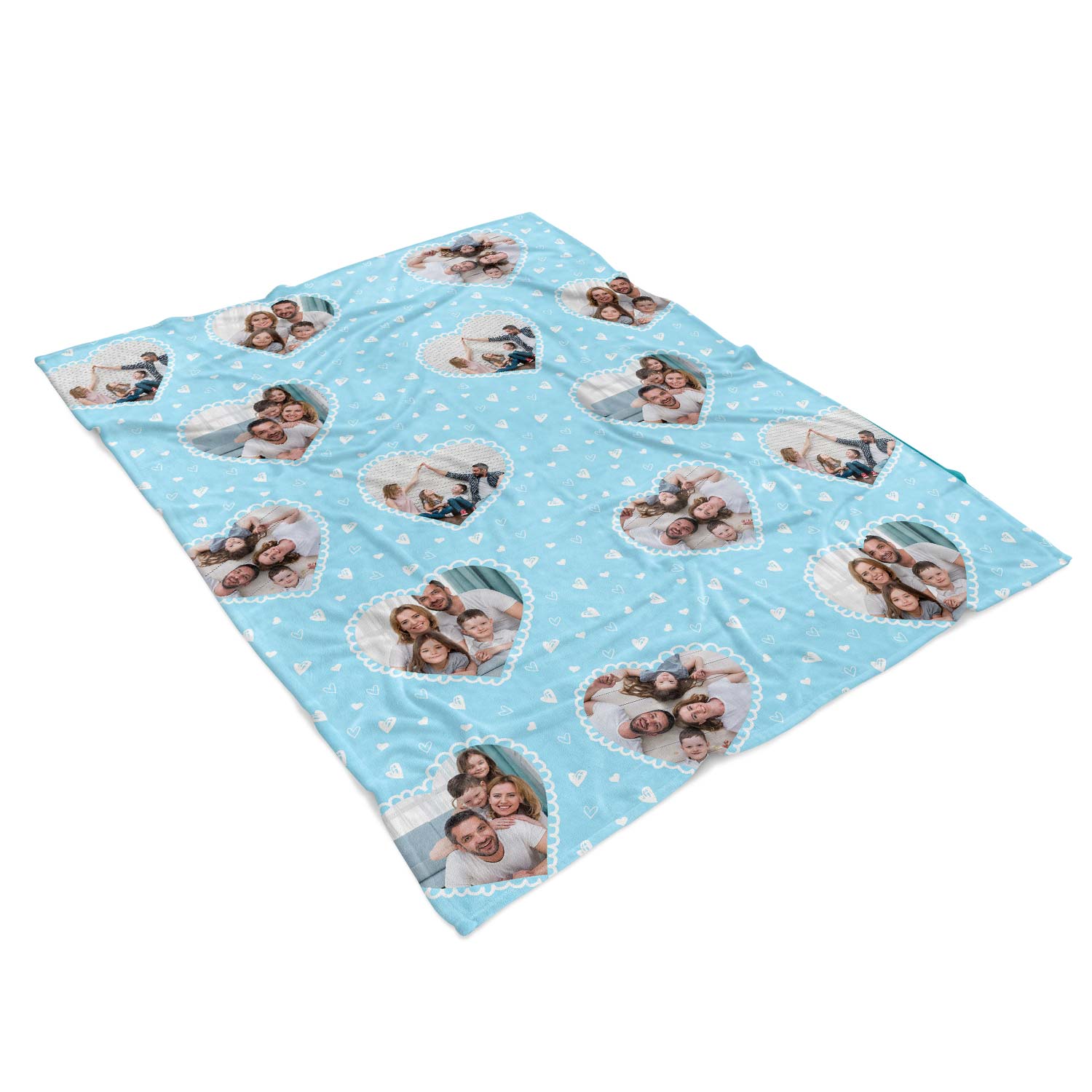 Lace Heart Collage Personalised Blanket