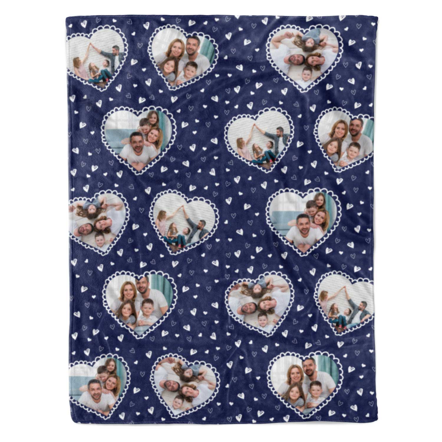 Lace Heart Collage Personalised Blanket