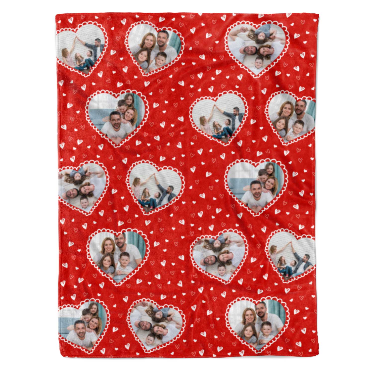 Lace Heart Collage Personalised Blanket