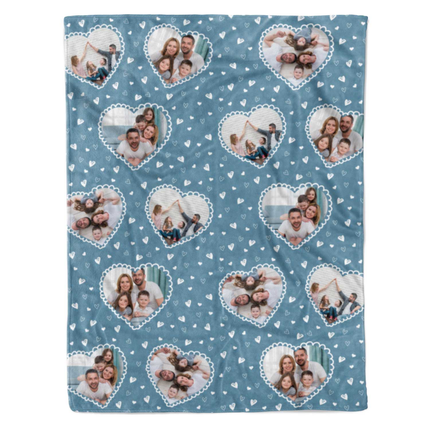 Lace Heart Collage Personalised Blanket