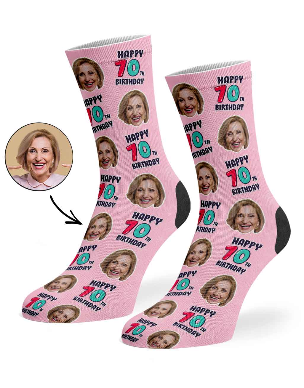 70th Birthday Socks