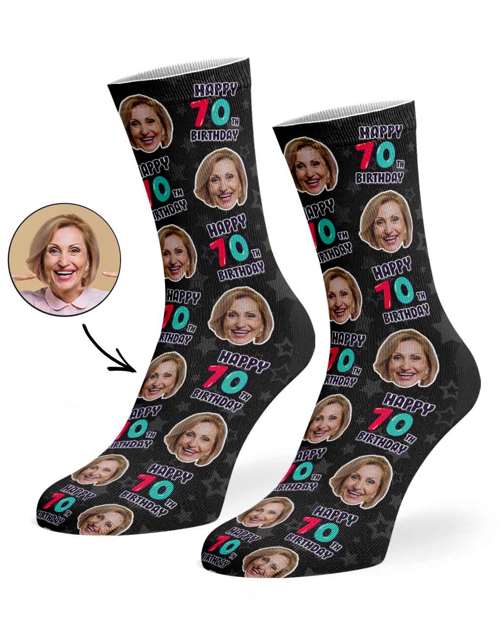 70th Birthday Socks