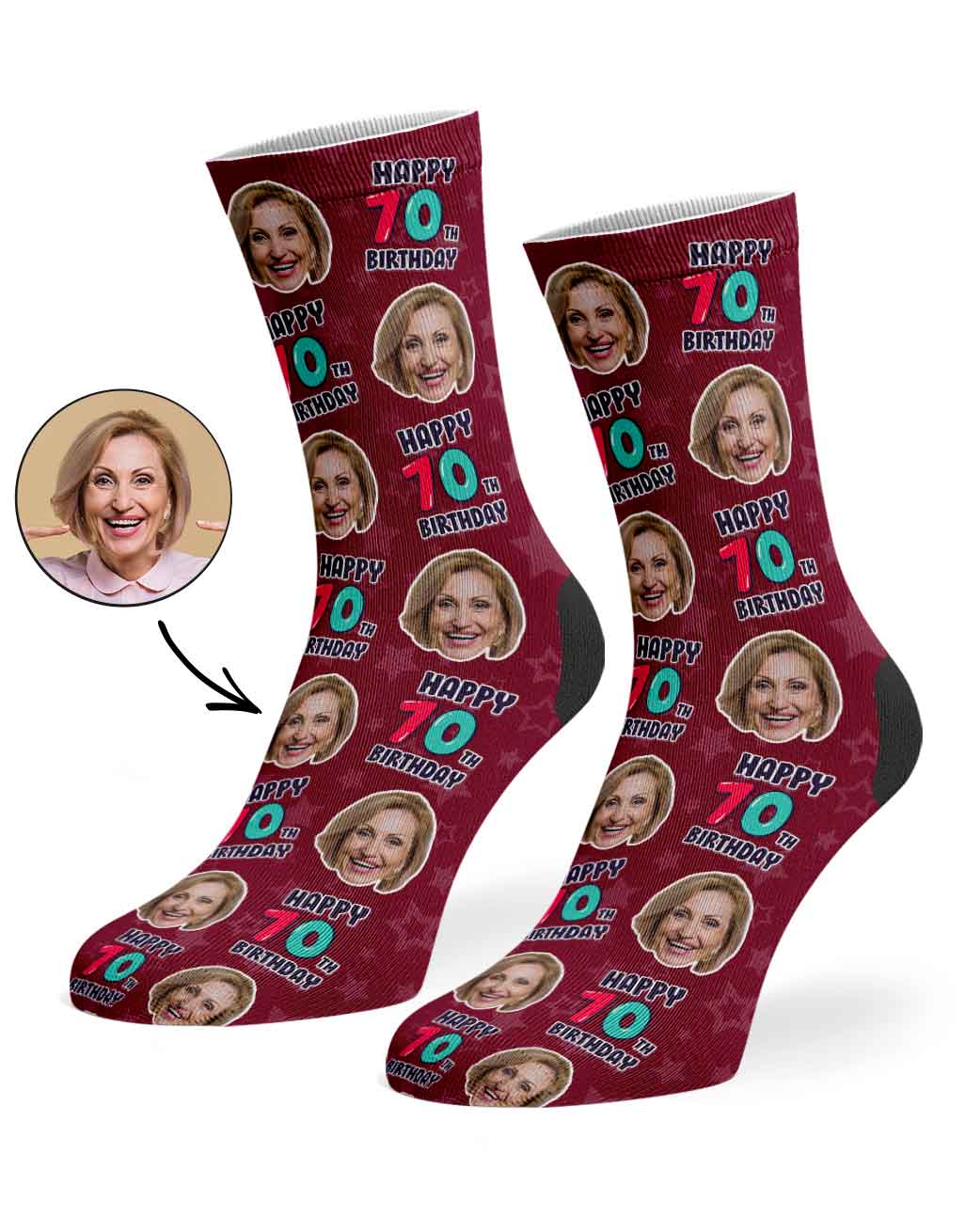 70th Birthday Socks