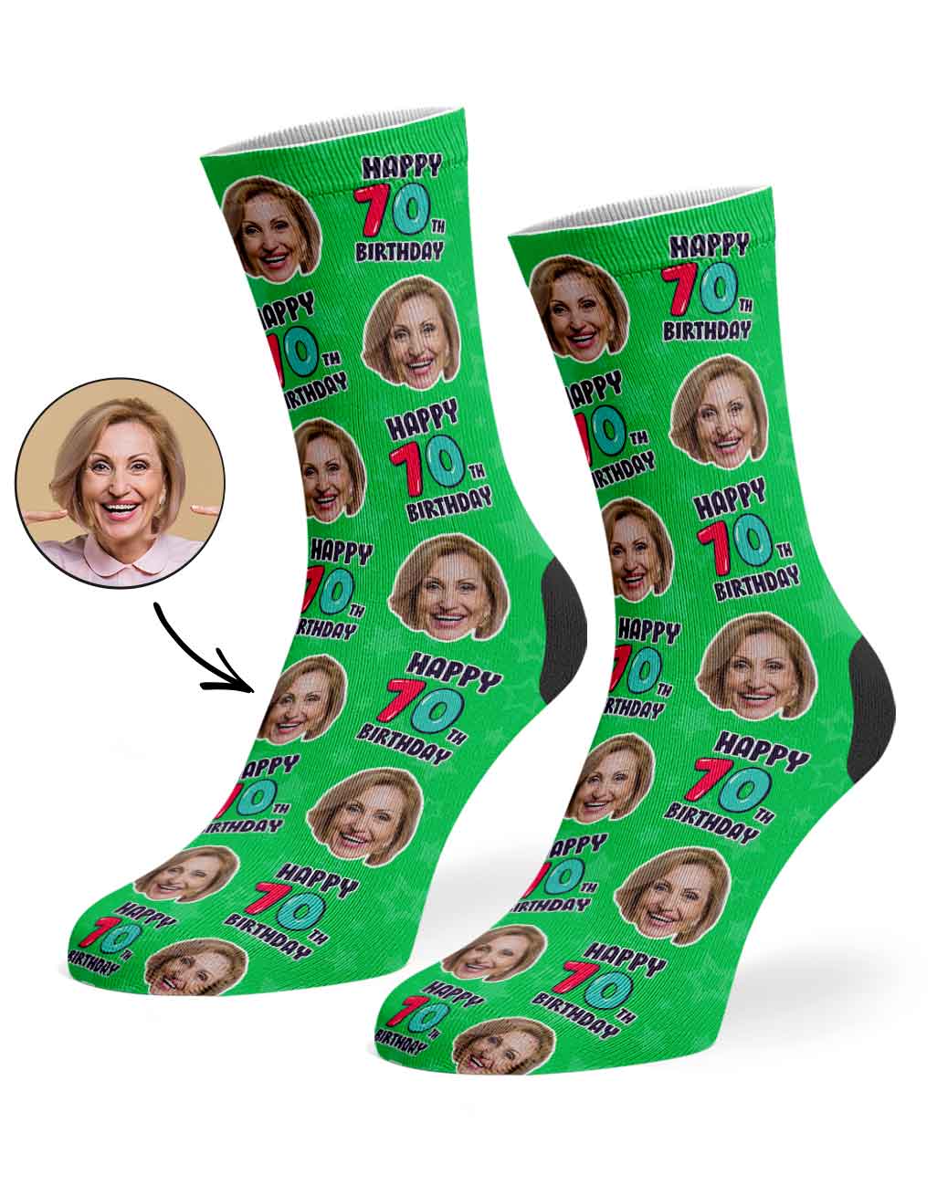 70th Birthday Socks