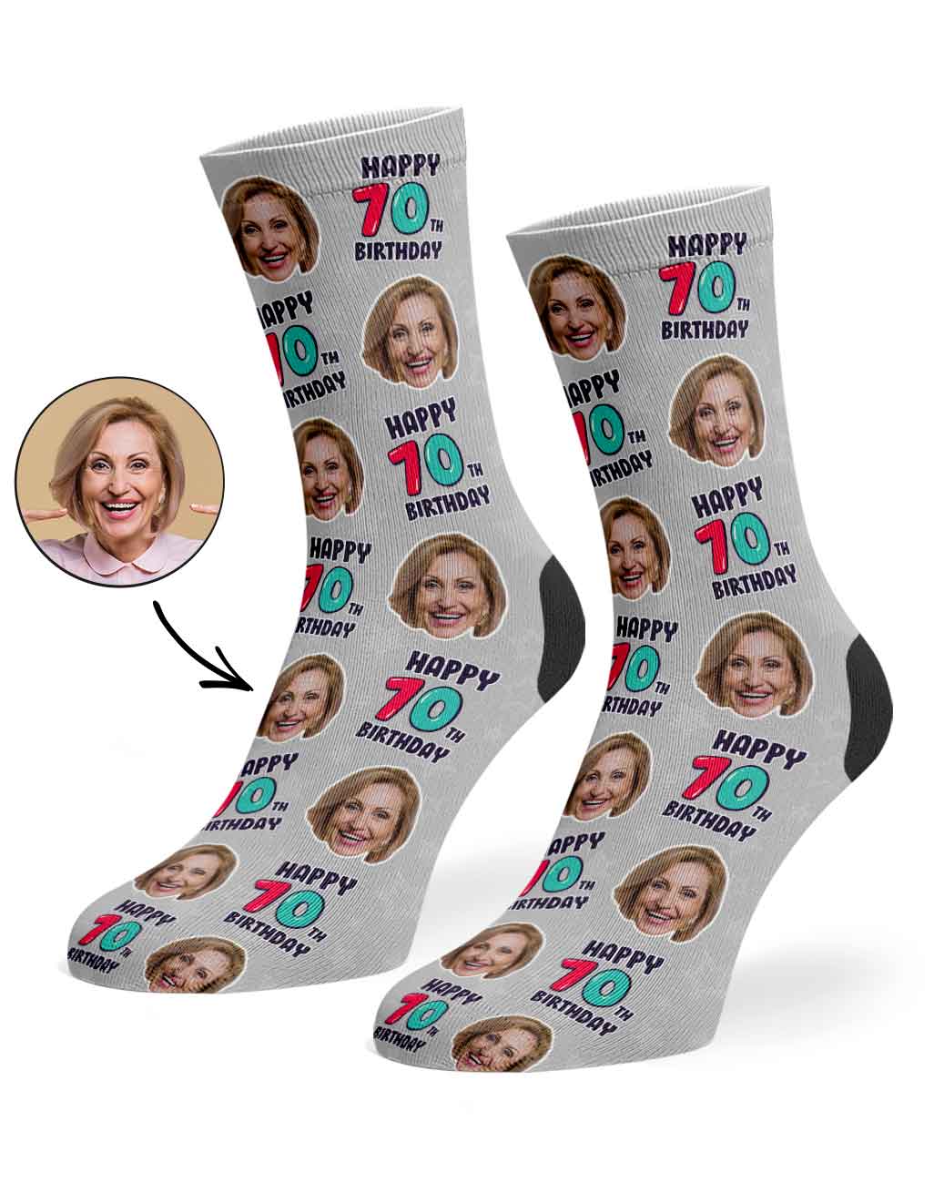 70th Birthday Socks