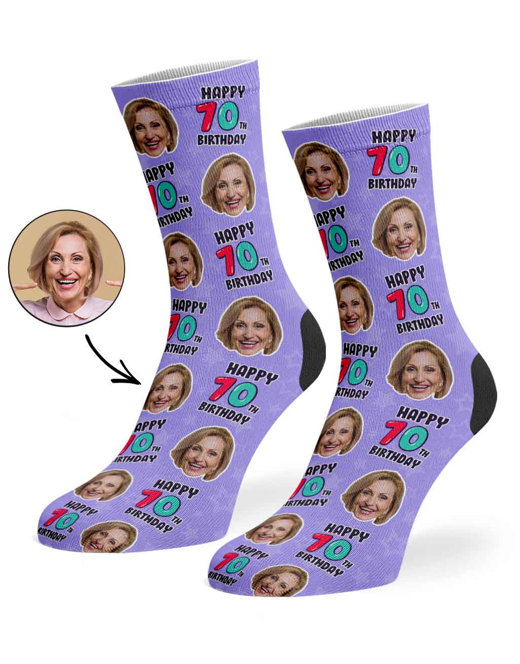 70th Birthday Socks