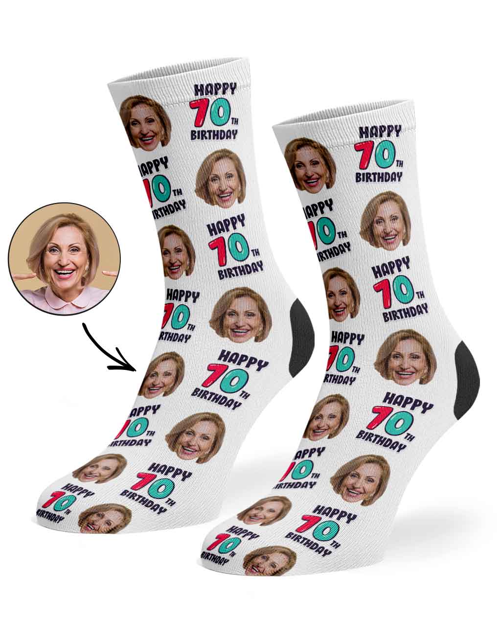 70th Birthday Socks