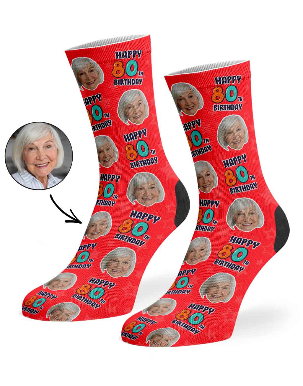 80th Birthday Socks