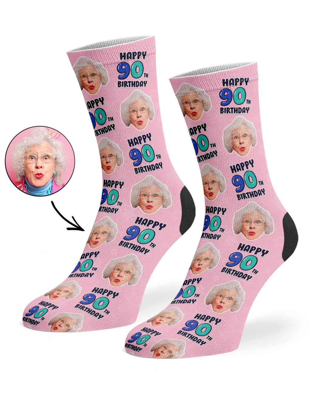 90th Birthday Socks