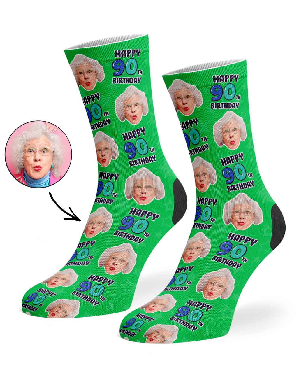 90th Birthday Socks
