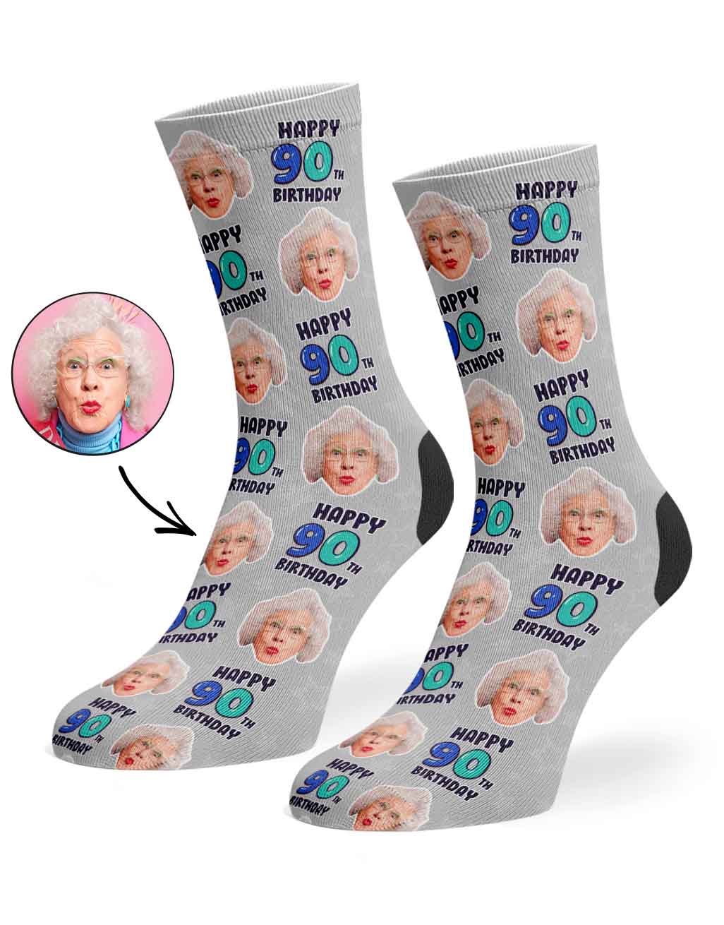90th Birthday Socks