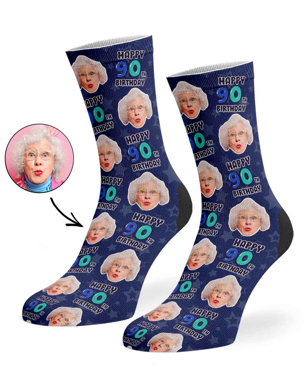 90th Birthday Socks