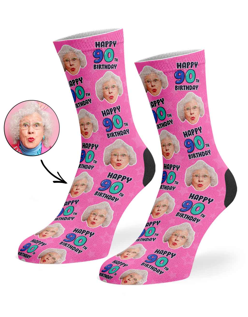 90th Birthday Socks