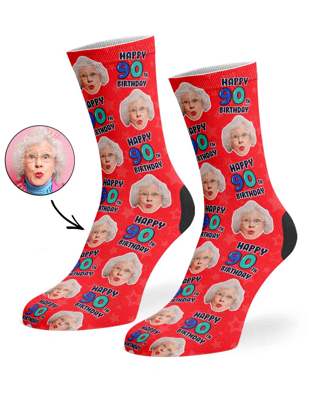 90th Birthday Socks