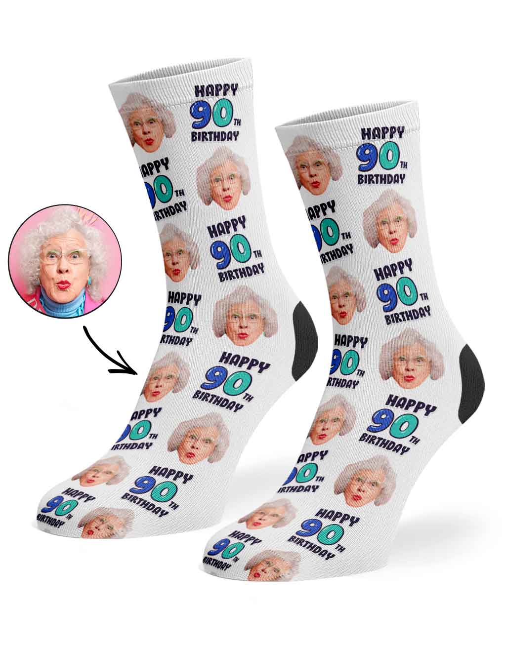 90th Birthday Socks