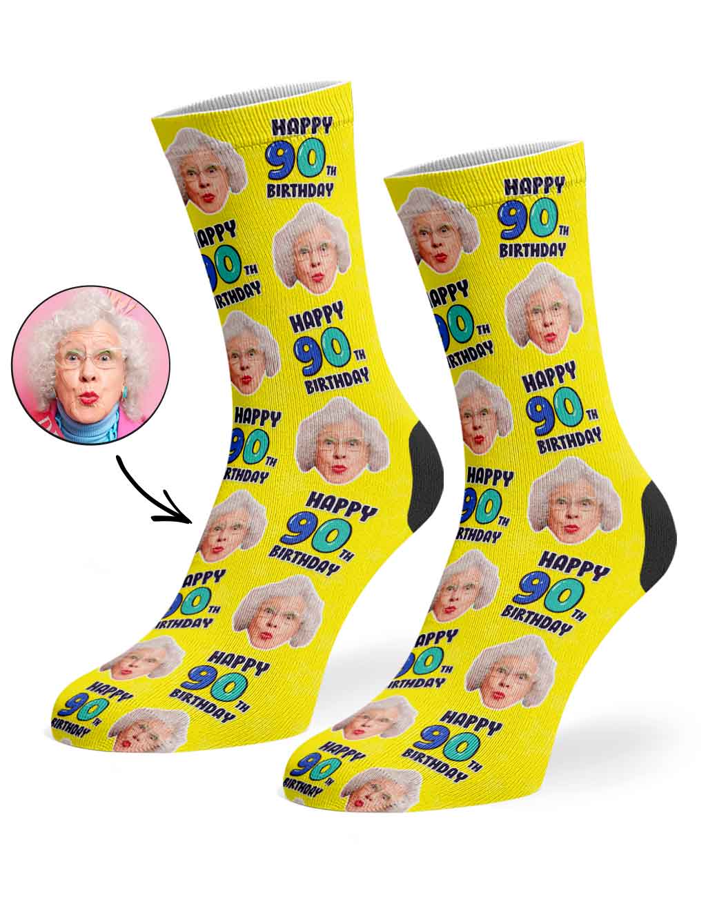 90th Birthday Socks