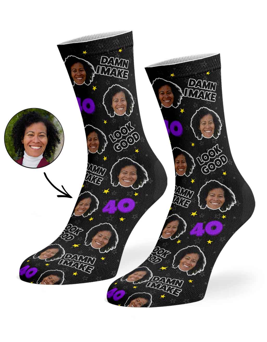 Damn I Make 40 Look Good Socks