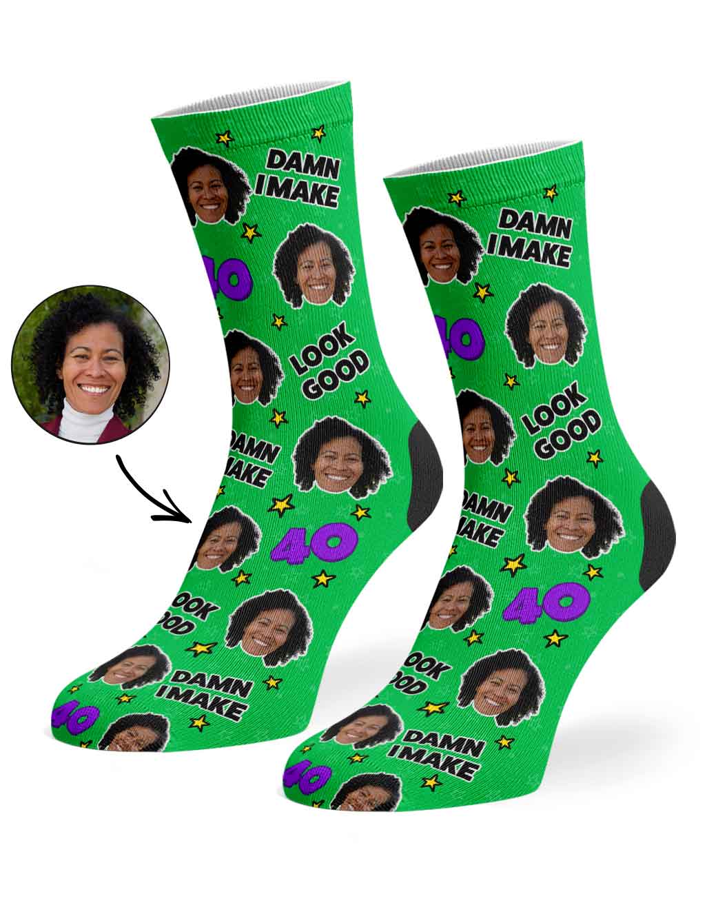 Damn I Make 40 Look Good Socks