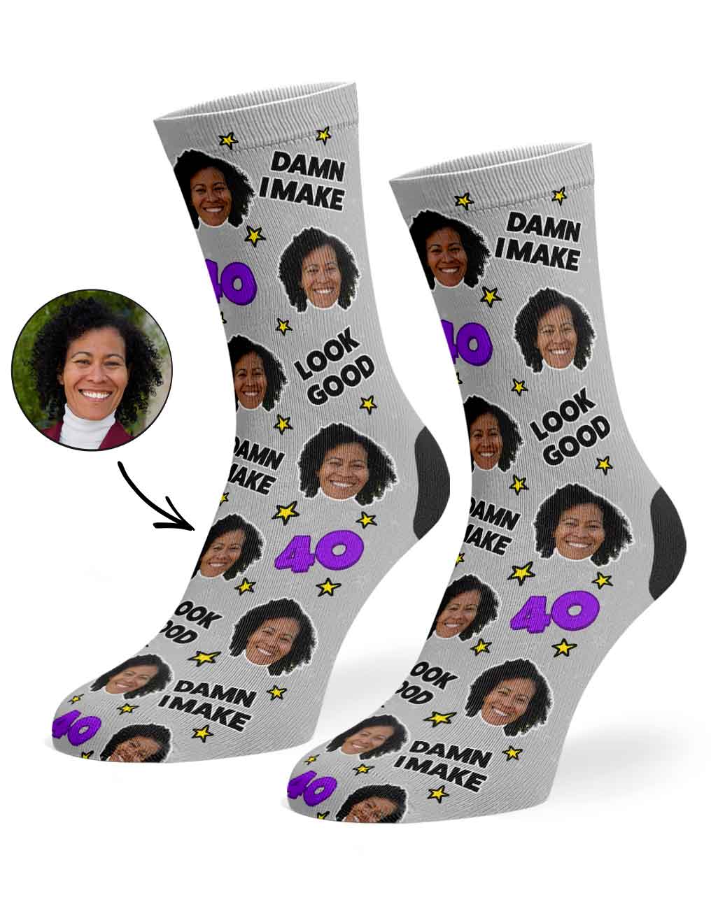 Damn I Make 40 Look Good Socks