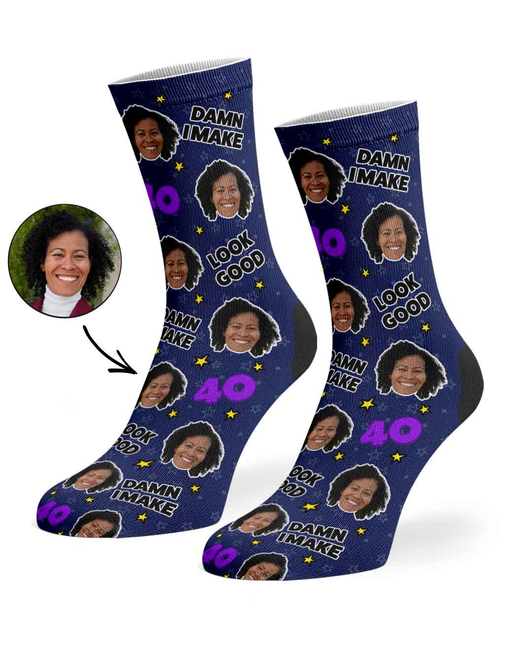 Damn I Make 40 Look Good Socks