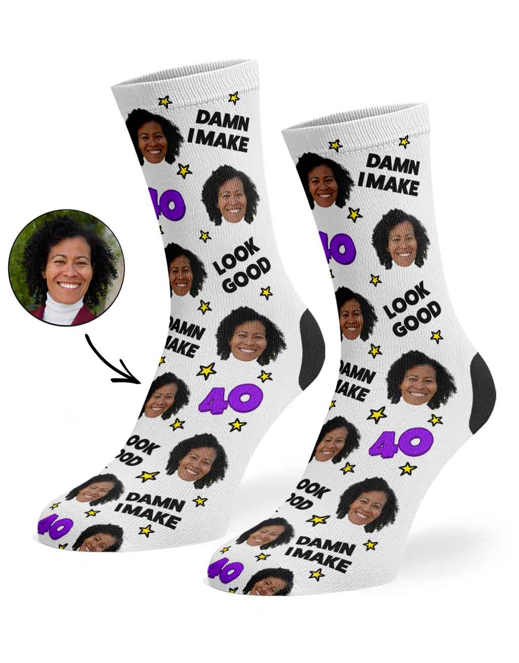 Damn I Make 40 Look Good Socks