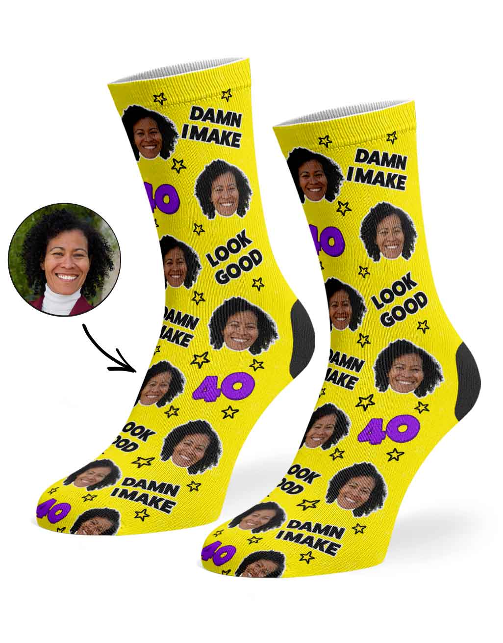 Damn I Make 40 Look Good Socks