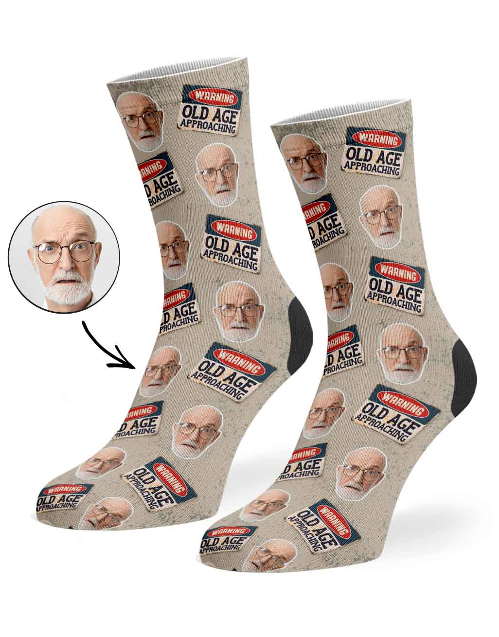 Warning! Old Age Approaching Socks