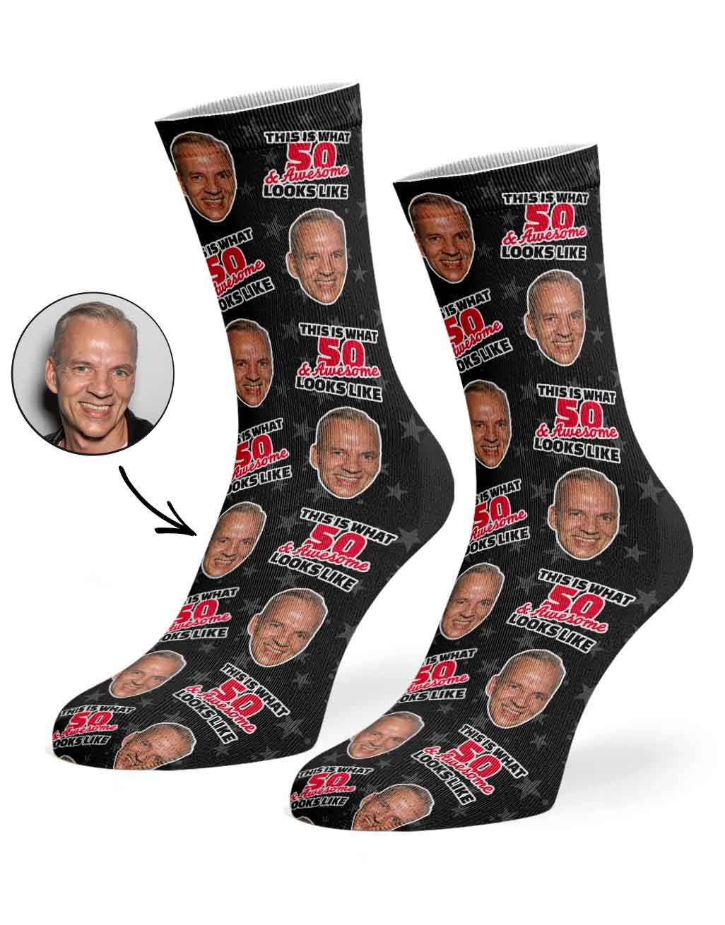 This Is What 50 & Awesome Looks Like Socks