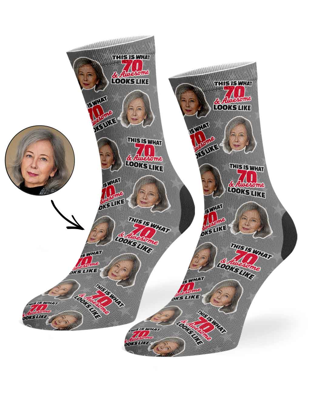 This Is What 70 & Awesome Looks Like Socks