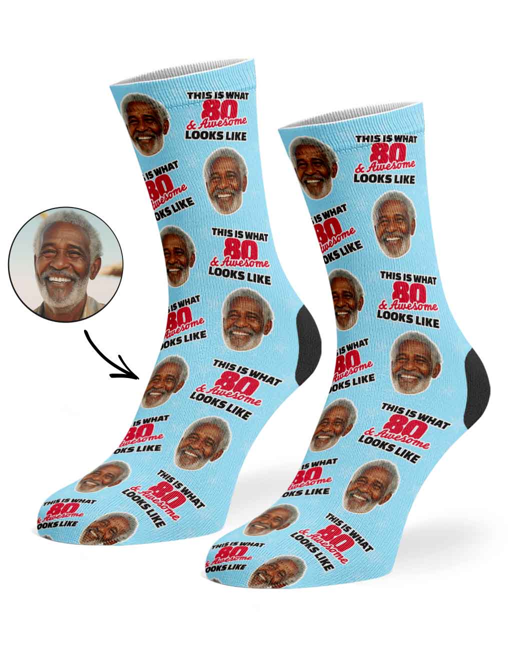 This Is What 80 & Awesome Looks Like Socks