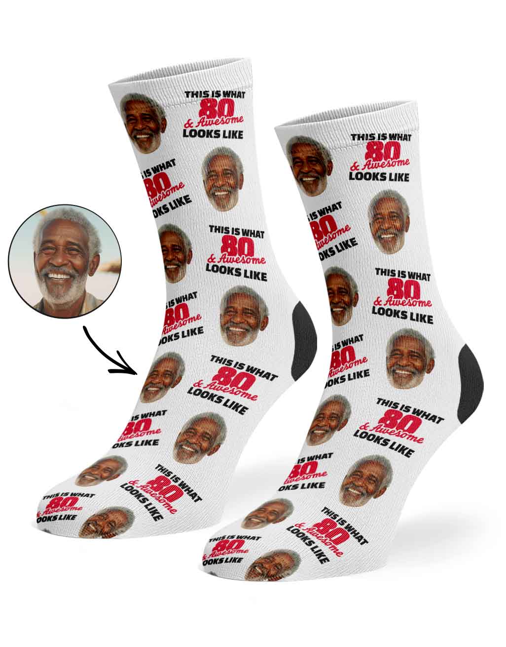 This Is What 80 & Awesome Looks Like Socks