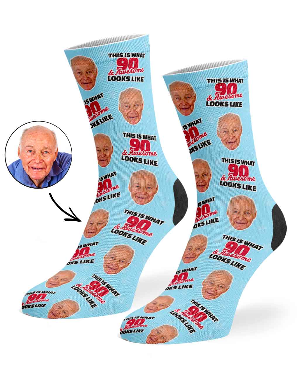 This Is What 90 & Awesome Looks Like Socks
