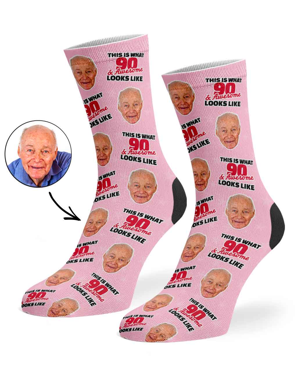 This Is What 90 & Awesome Looks Like Socks