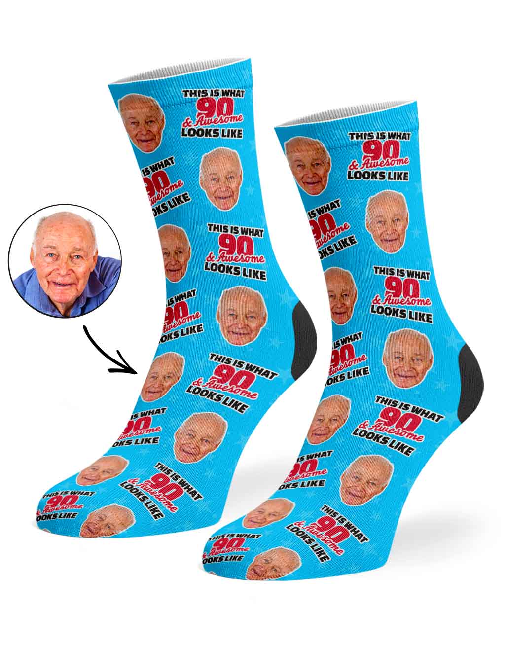 This Is What 90 & Awesome Looks Like Socks