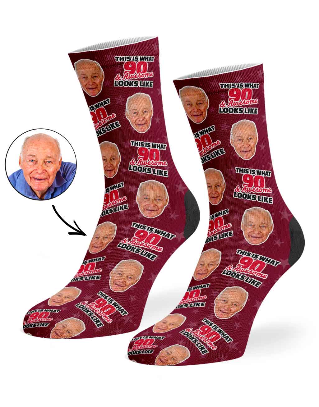 This Is What 90 & Awesome Looks Like Socks