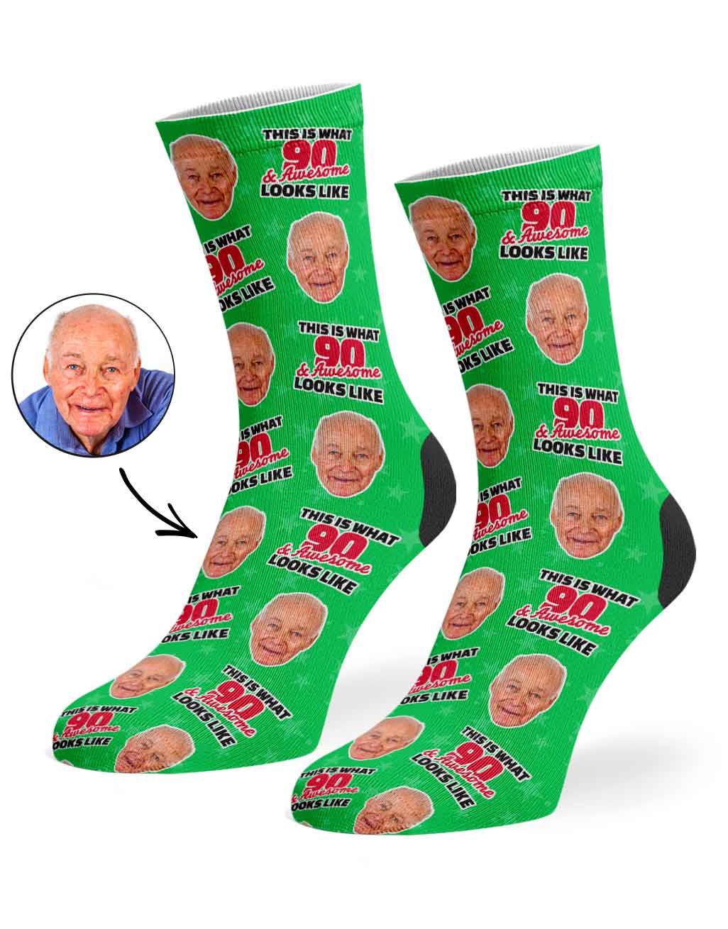 This Is What 90 & Awesome Looks Like Socks